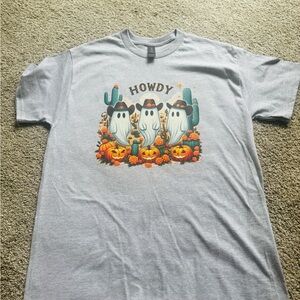 Gray Halloween Ghost T-Shirt